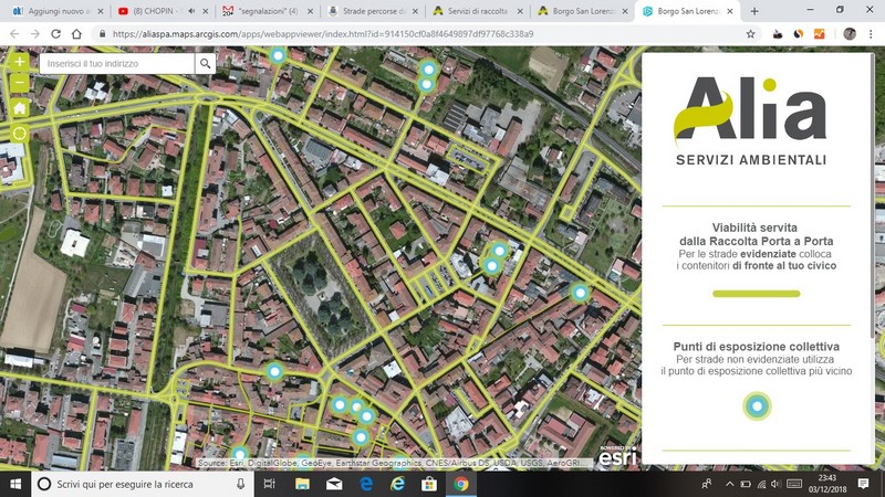 Porta a Porta. Online le mappe dei percorsi e i punti di 'esposizione collettiva'