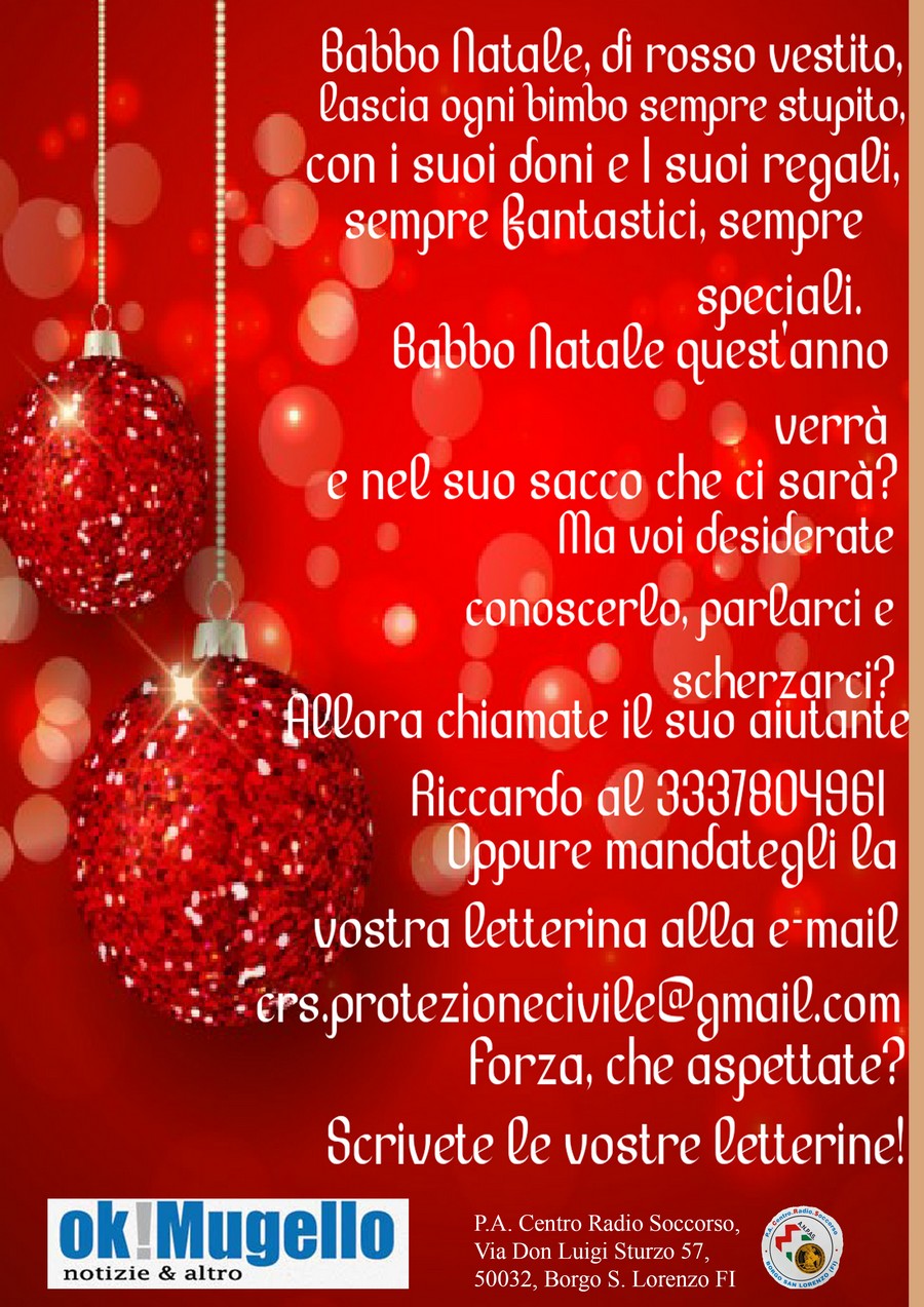 Natale 2018. Babbo Natale passa dal Crs. Info