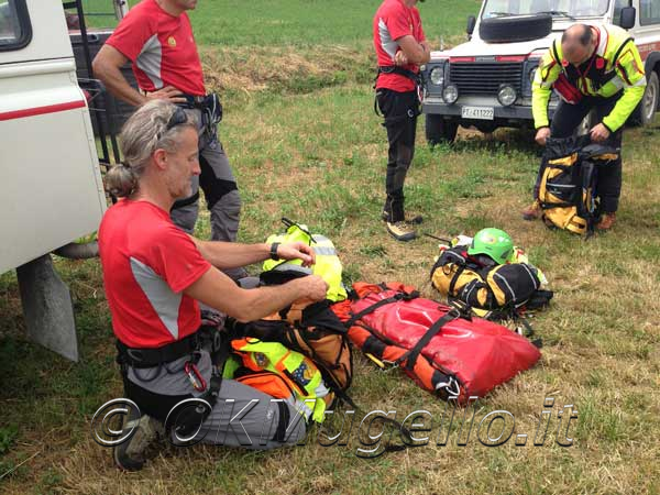 Cade dalla bici a Frassineta. Recuperato da Soccorso Alpino e pompieri
