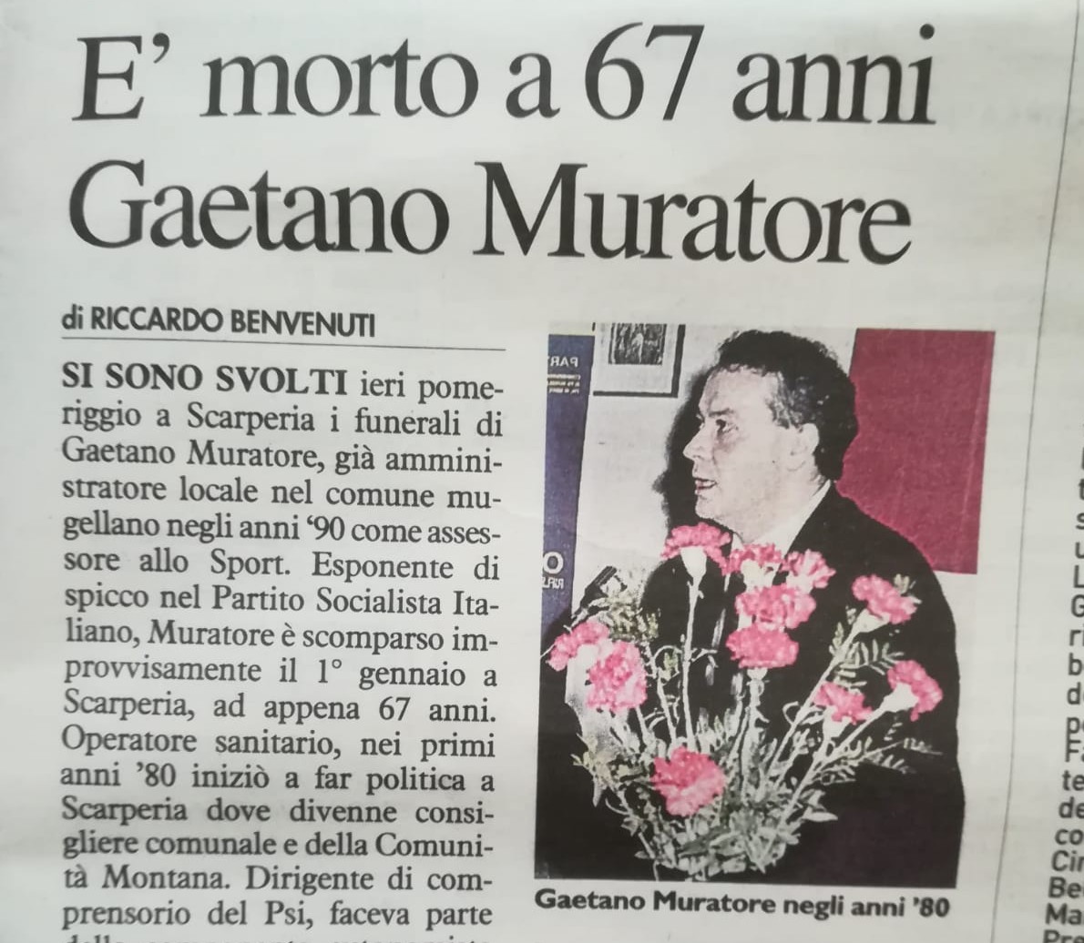 E' morto Gaetano Muratore, ex consigliere e assessore di Scarperia