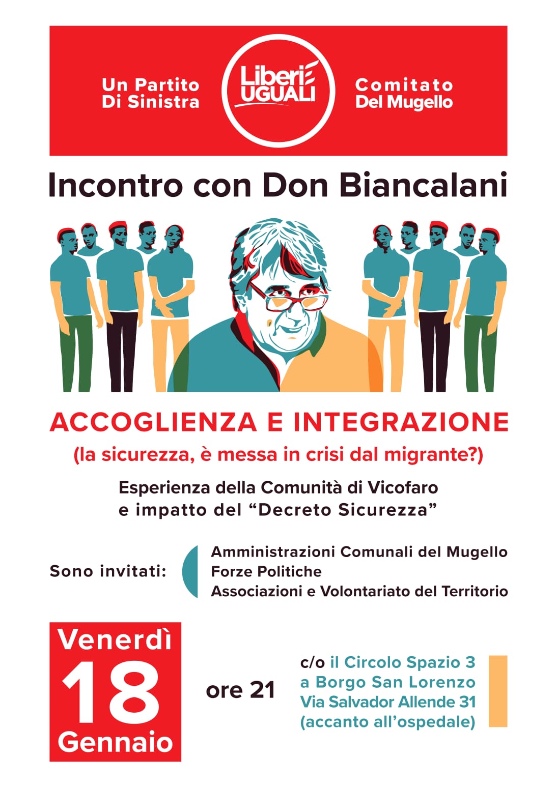 Decreto sicurezza e migranti. Venerdì a Borgo incontro con Don Biancalani