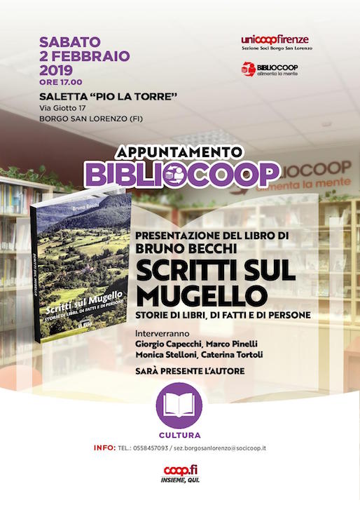 Bruno Becchi presenta a Borgo i suoi Scritti sul Mugello