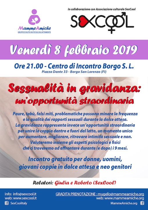 Sessualità in gravidanza. Stasera incontro a Borgo, con Mamme Amiche