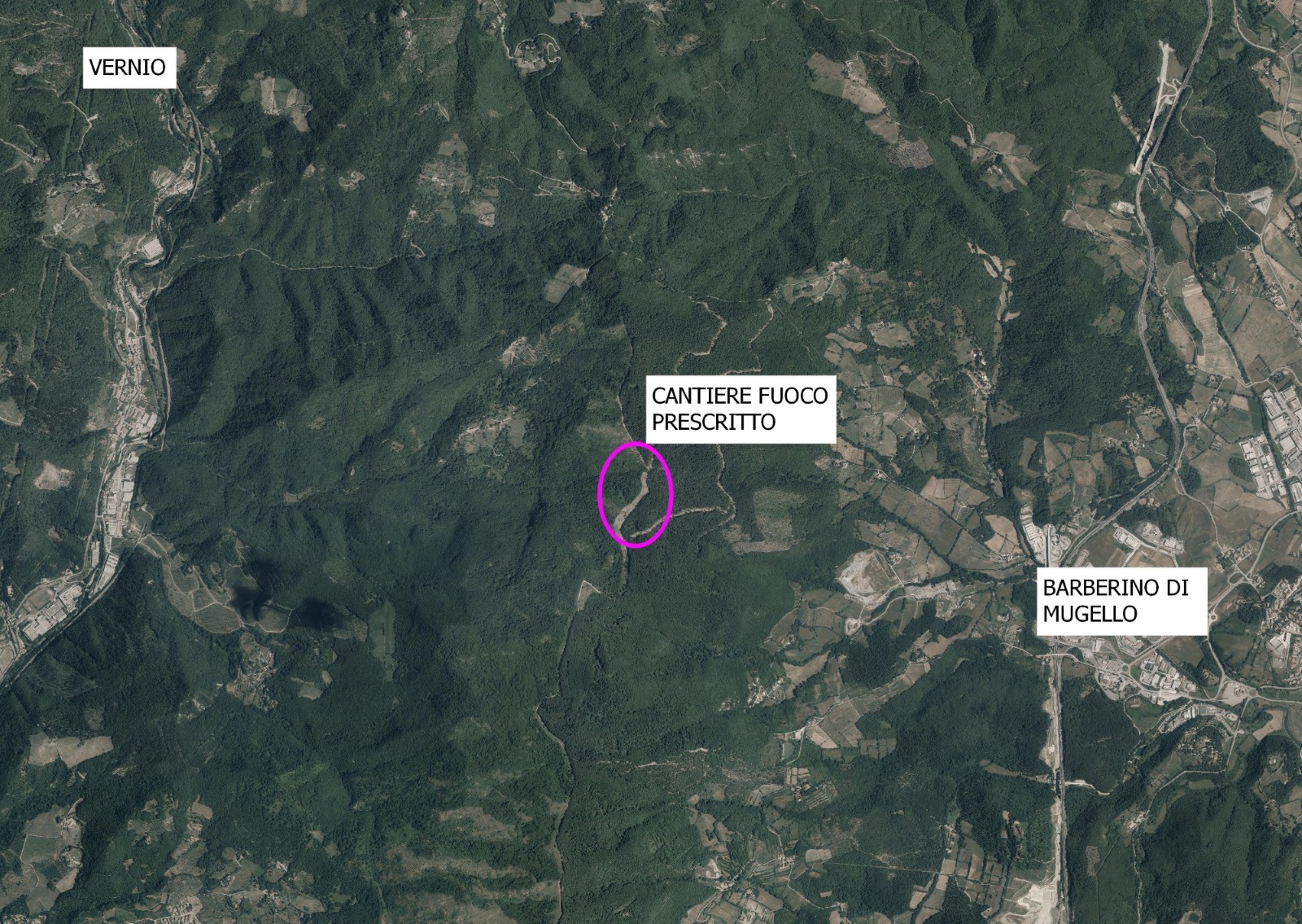 Venerdì incendio controllato a Monteccucoli, per prevenire rischi peggiori