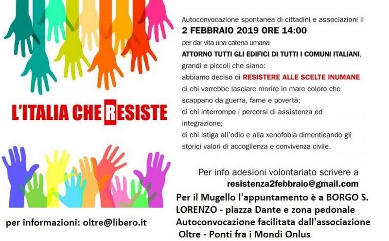 Restiamo Umani. Oggi manifestazione anche a Borgo