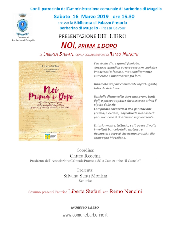 Noi, Prima e Dopo. In un libro la storia di tre famiglie mugellane