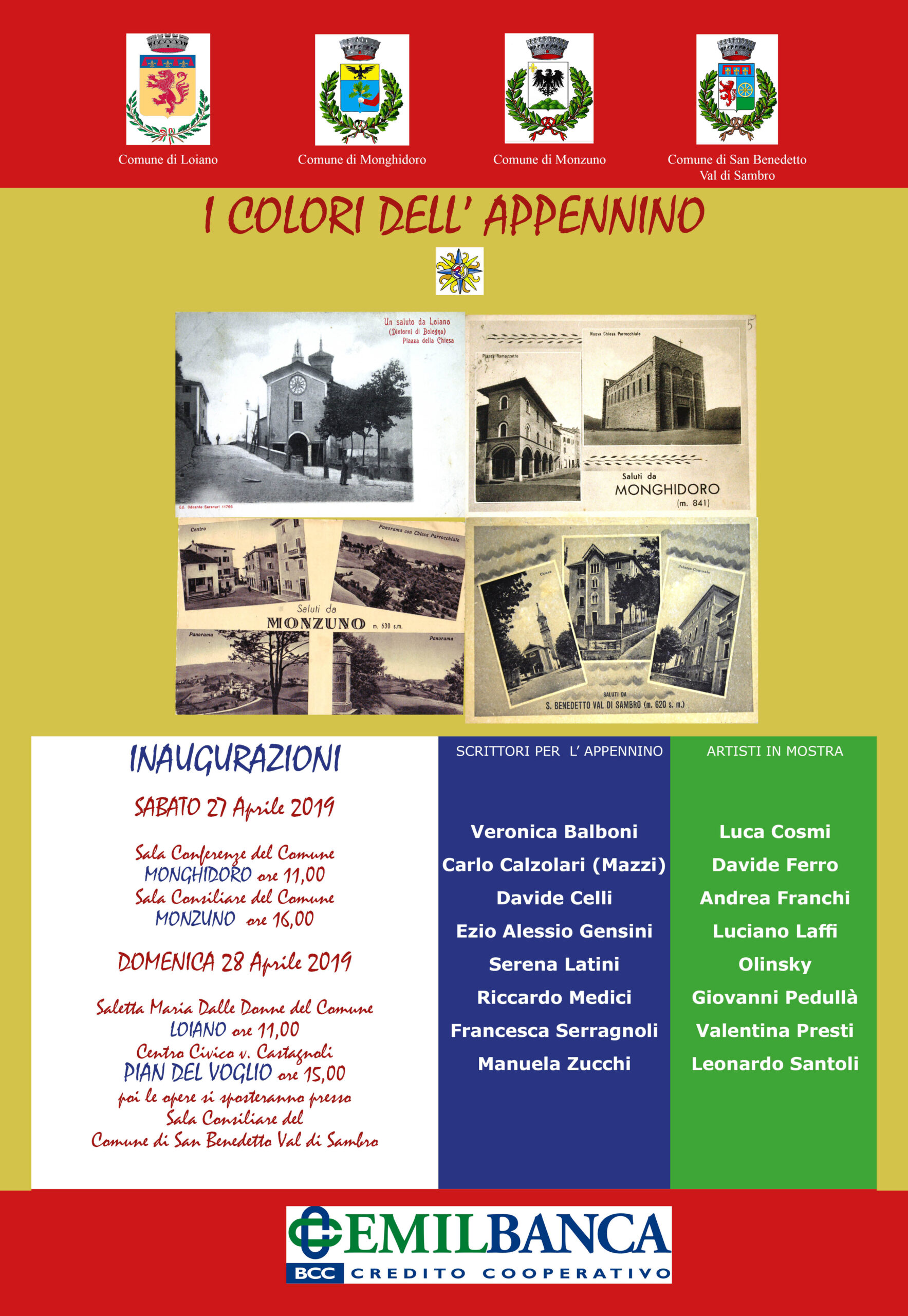 I mugellani Ezio Alessio Gensini e Serena Latini nella rassegna I colori dell'Appennino e le libere parole