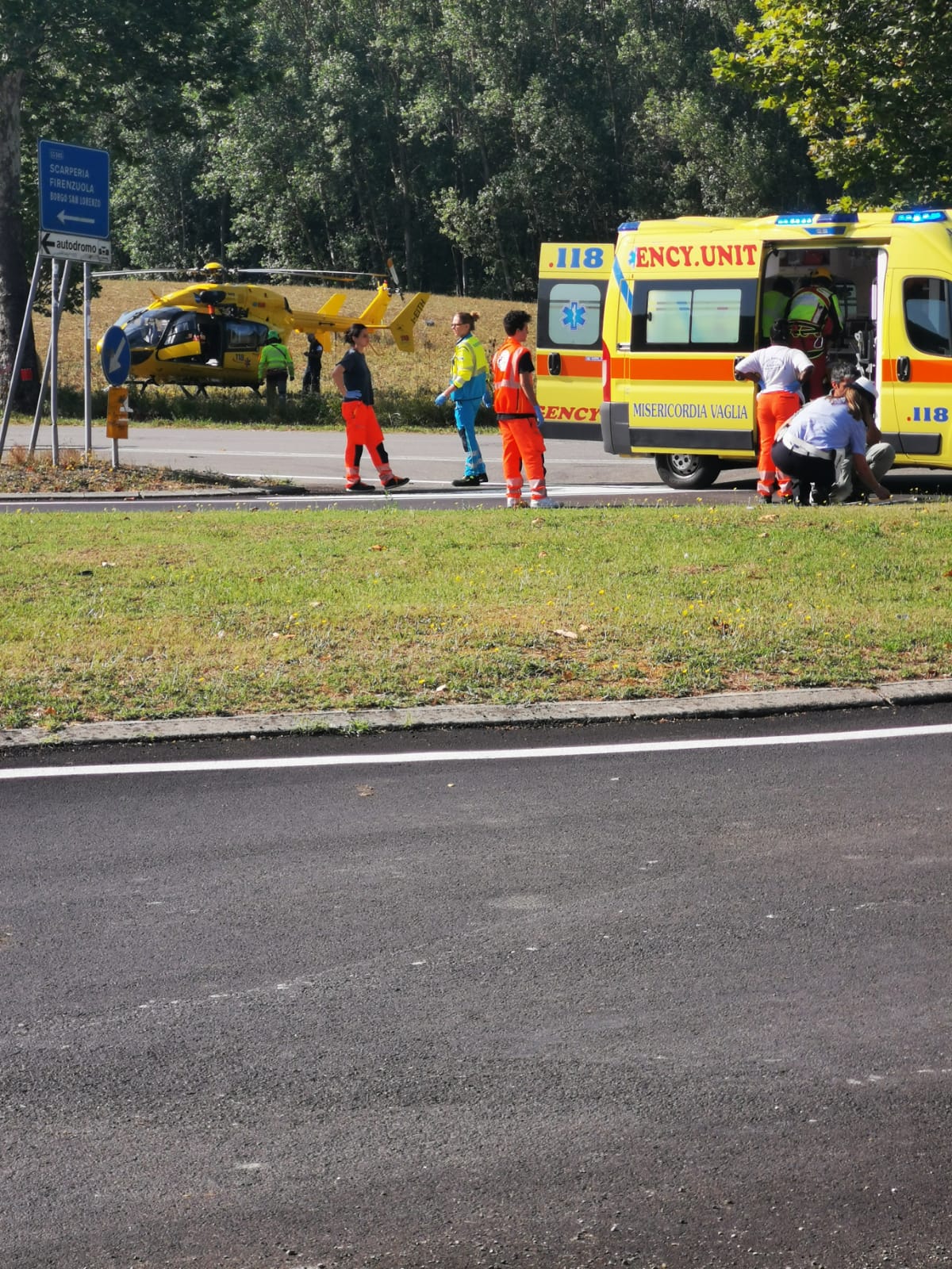 Scontro al bivio di Ischieti. Interviene il Pegaso per un bimbo di otto anni