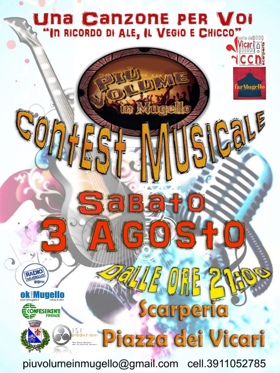 Al via il Contest Più Volume in Mugello in Piazza dei Vicari