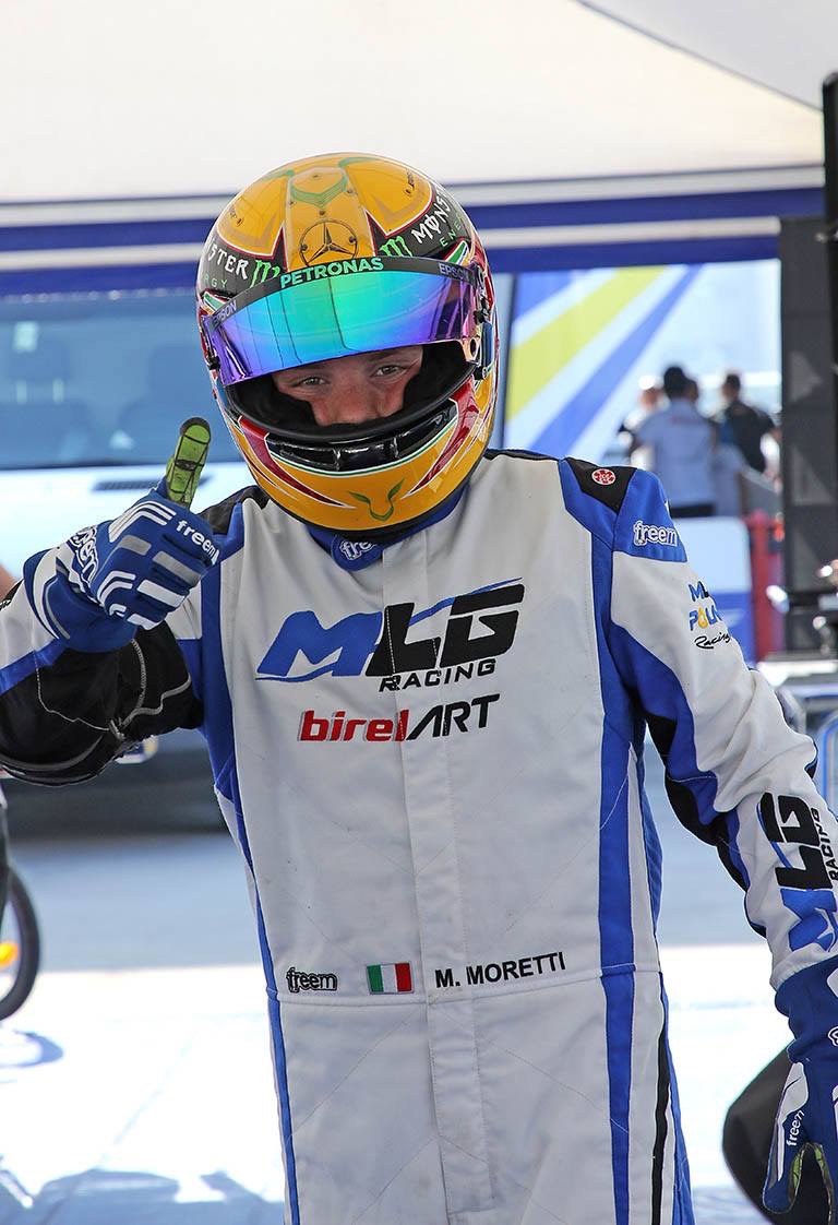 Mattia Moretti. Marradese 14enne campione italiano kart
