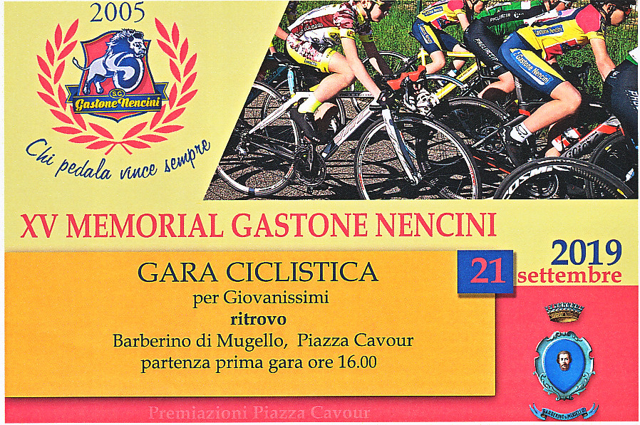 Arriva la 15° edizione del Memorial Gastone Nencini. Il programma della gara