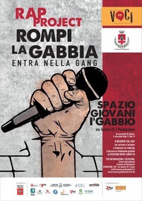 Locandina del Progetto ""Rap Progect: Rompi la Gabbia"" - Pontassieve