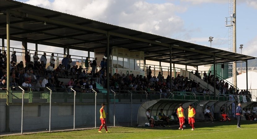 Le tribune dello stadio Romanelli di Borgo San Lorenzo