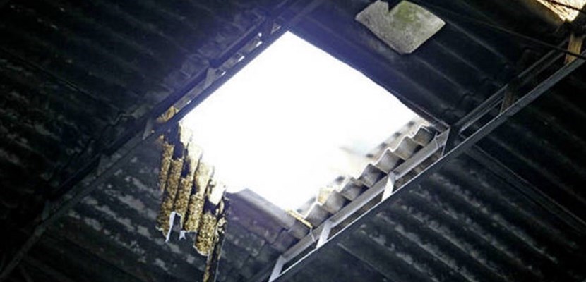 Eternit deteriorato nelle stalle