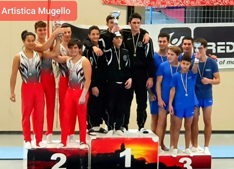 I giovani atleti dell'Artistica Mugello sul podio