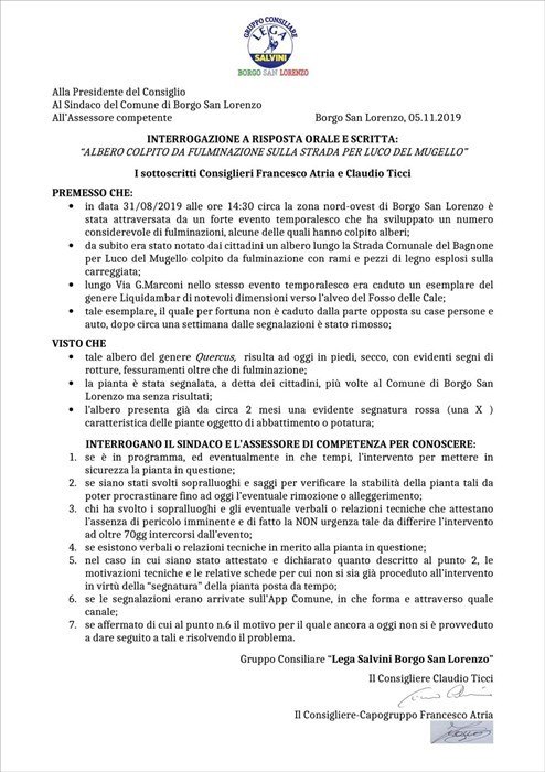 I documenti presentati