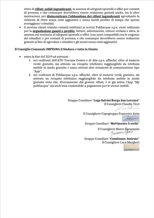 I documenti presentati