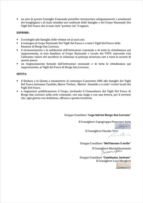 I documenti presentati