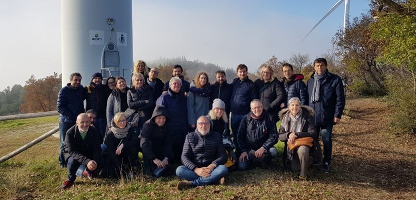 La delegazione in visita nei giorni scorsi all'impianto di Rivoli Veronese