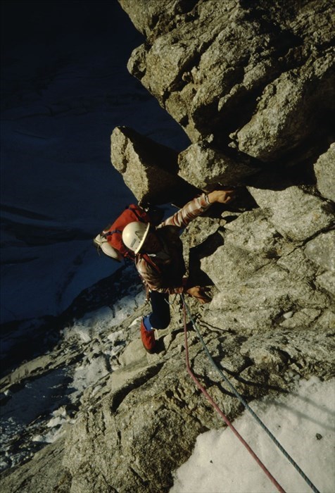 Sulla parte alta della parete