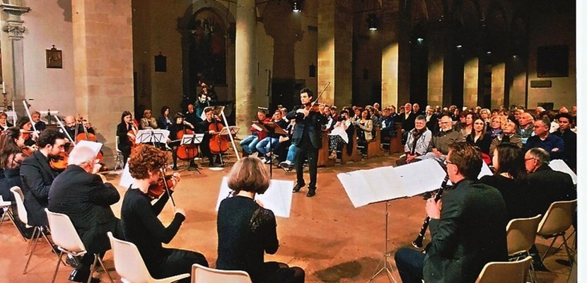 La Pieve di San Lorenzo a Borgo San  Lorenzo che sarà degno teatro  di questo variegato concerto in favore dei terremotati.