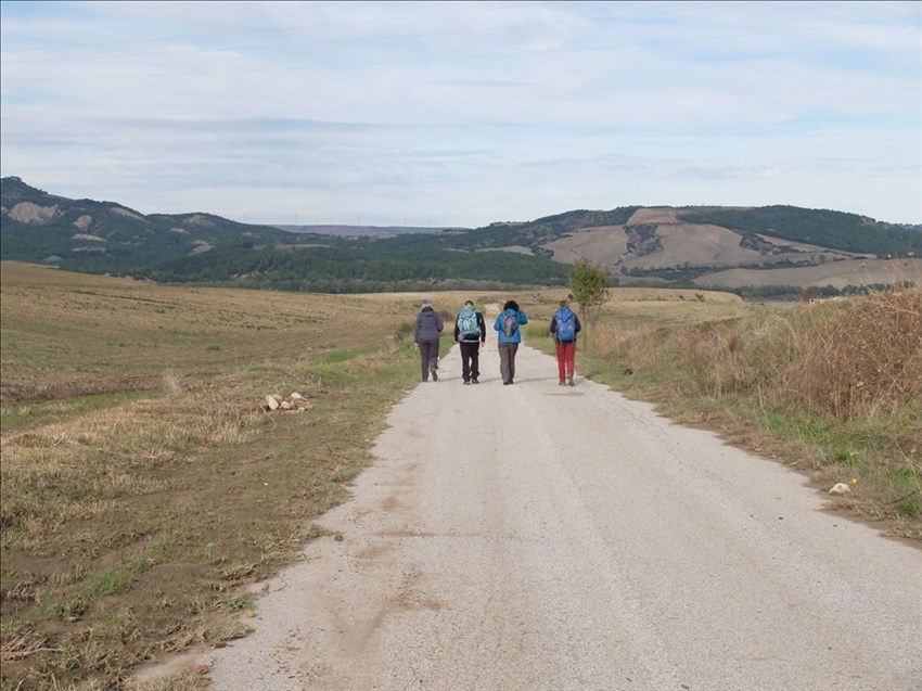 In cammino, nella campagna di Matera