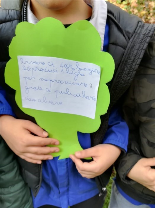 Ronta, i bambini e i loro pensieri per l'albero