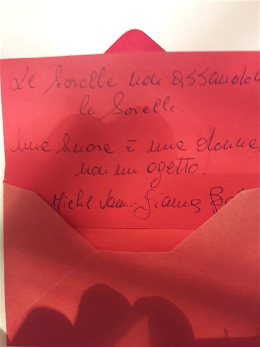 I biglietti per le suore di Marradi