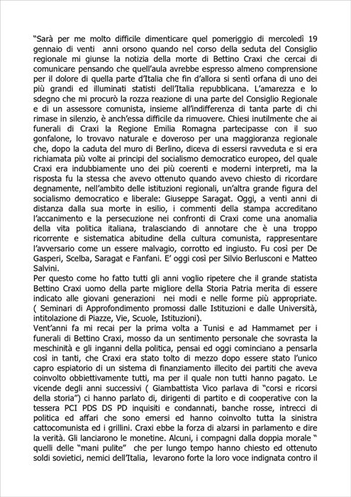 La riflessione di Ridolfi