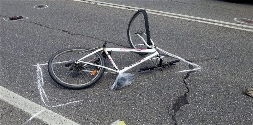 Incidente in bici. Foto di repertorio