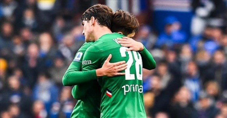 Chiesa e Vlahovic a fine partita