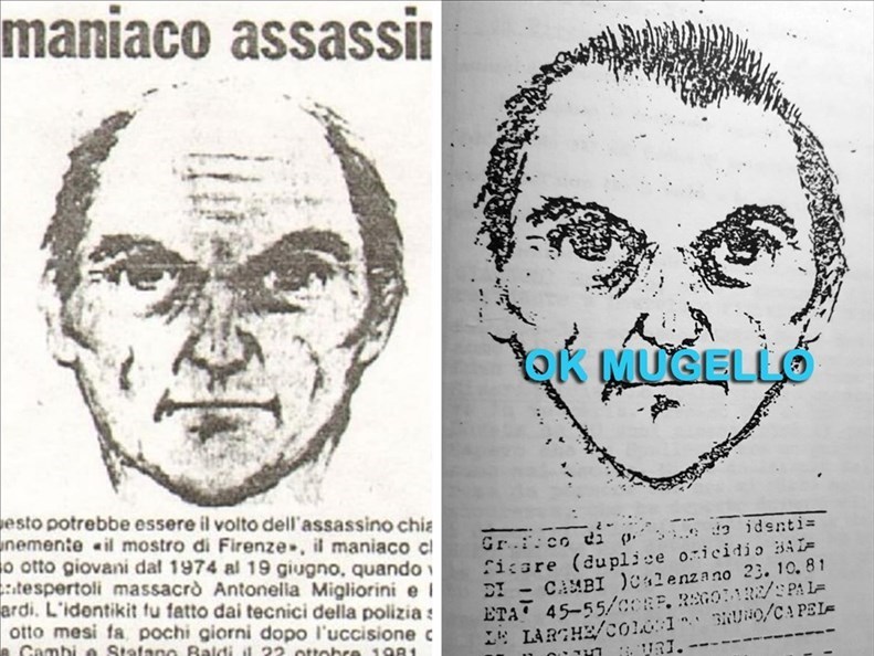 Mostro di Firenze: Auto sportiva rossa e nera ed un identikit nel delitto di Vicchio