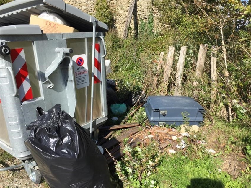 La situazione dei cassonetti nei dintorni di Firenzuola