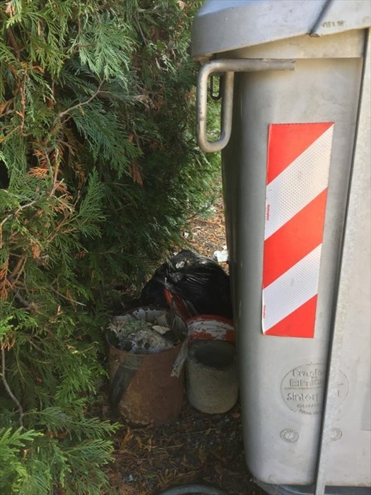 La situazione dei cassonetti nei dintorni di Firenzuola