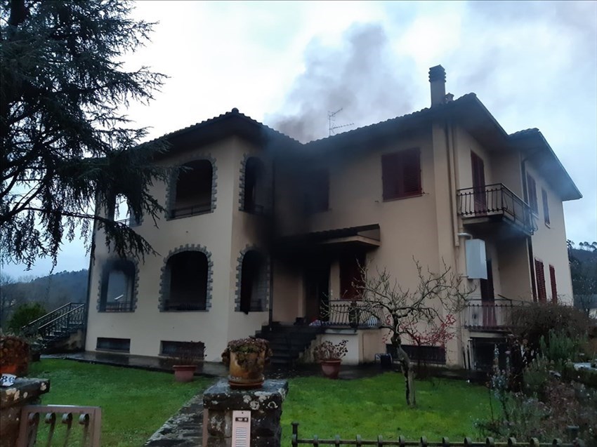 L'incendio a Vicchio