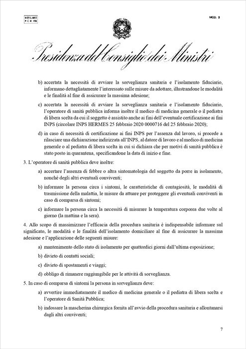Il testo del decreto