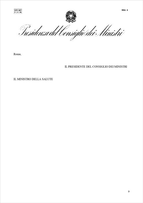 Il testo del decreto