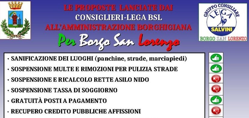 Volantino proposte della Lega