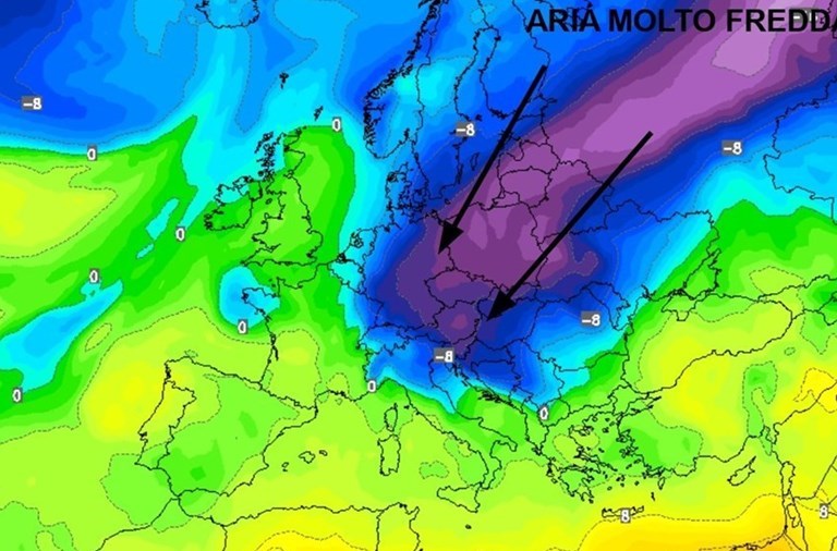 L'aria fredda in arrivo.