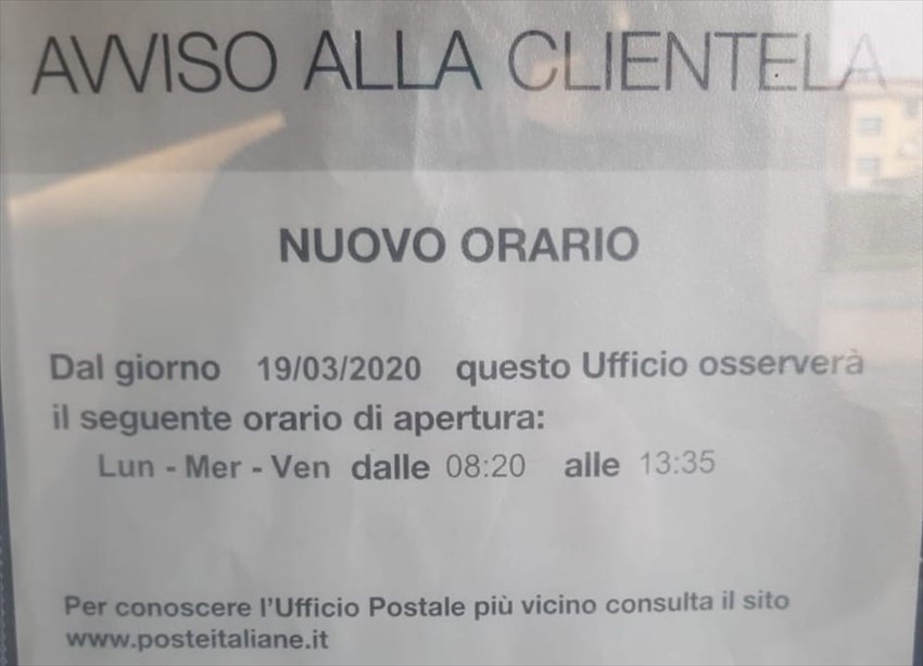L'avviso affisso a Borgo