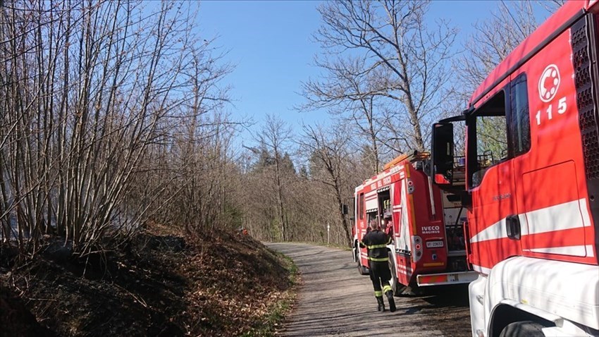 Le foto dell'incendio di Polcanto (da un lettore)