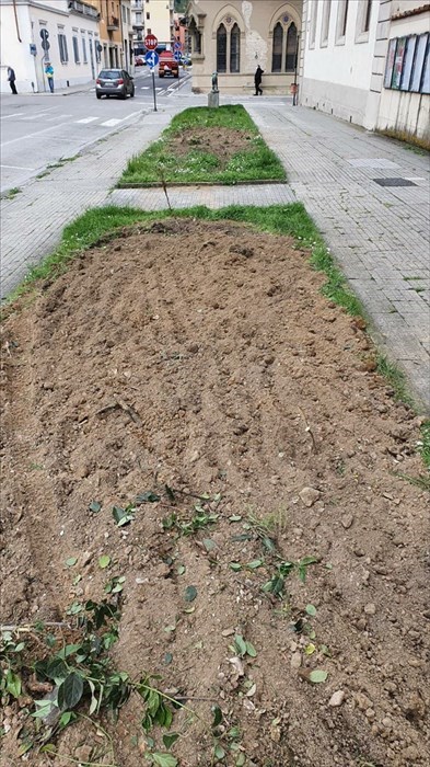 Il cantiere in Piazza Dante