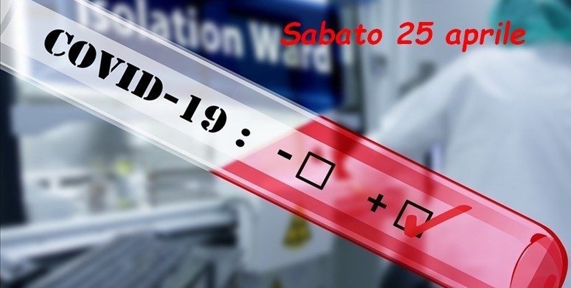 Covid sabato 25 aprile