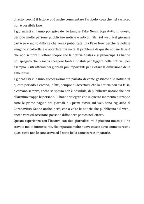 I contributi dei ragazzi