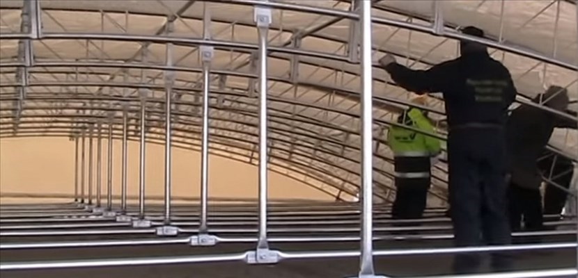 Le fasi di montaggio di una Tensostruttura