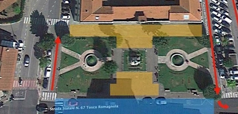 L'area pedonale di Dicomano