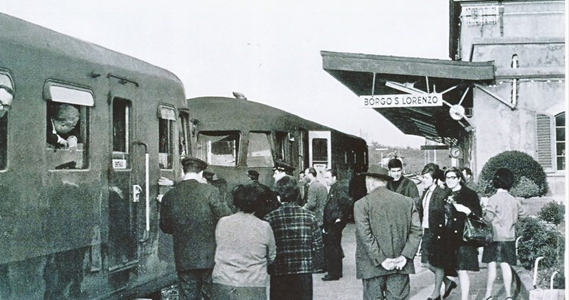 Una “Littorina” alla Stazione di Borgo San Lorenzo ( 1962)