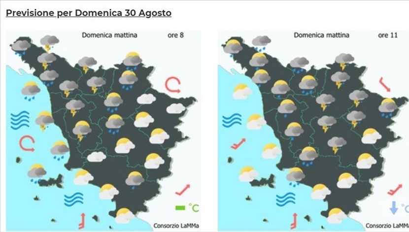 Meteo Lamma domenica 30