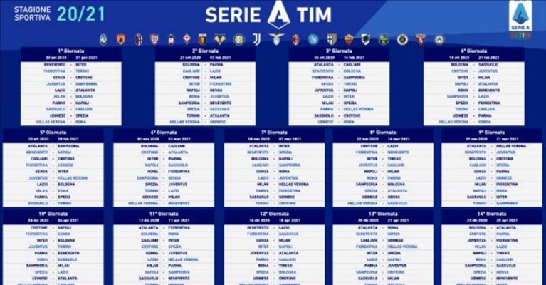 Ecco il calendario della Serie A
