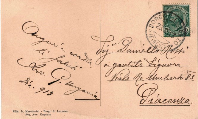 Quando le cartoline scrivono la storia.. GIUSEPPE UNGANIA